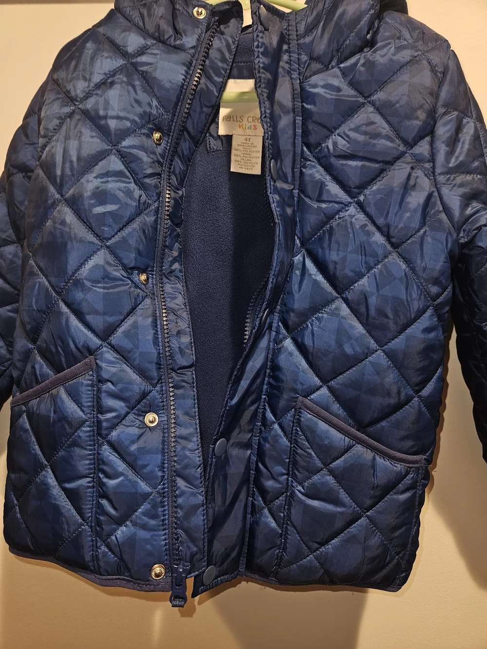 Kids Quilted Blue Puffer Jacket